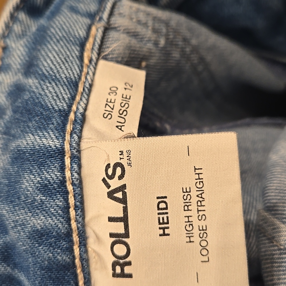 ROLLA'S Heidi Trade Austin Straight in Mid Vintage Blue Size 30 - Picture 6 of 7